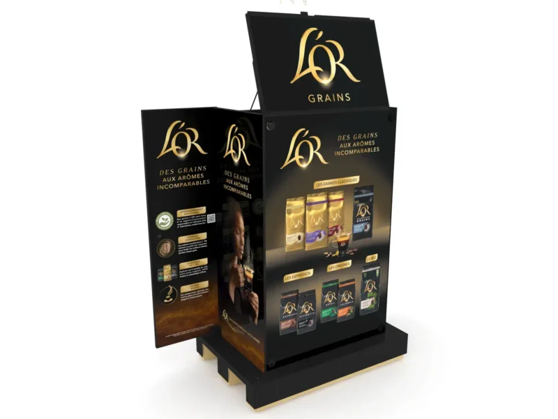 L'Or · display Les Grains, format compact
