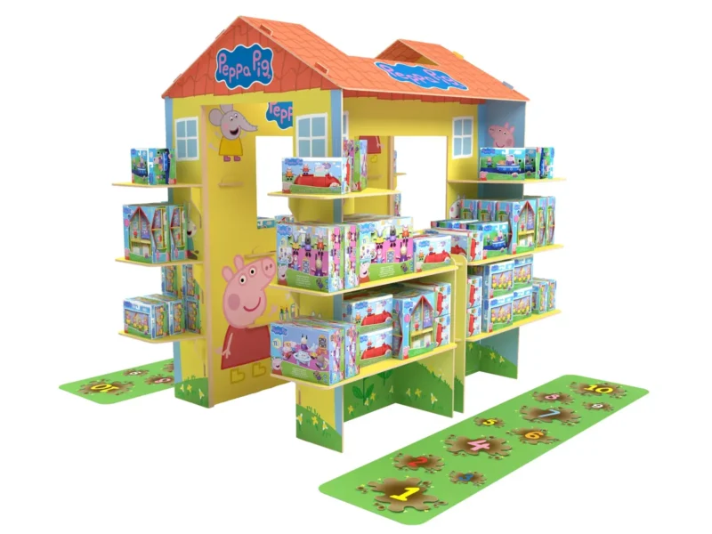 Peppa Pig · corner promo en forme de maison, univers enfant