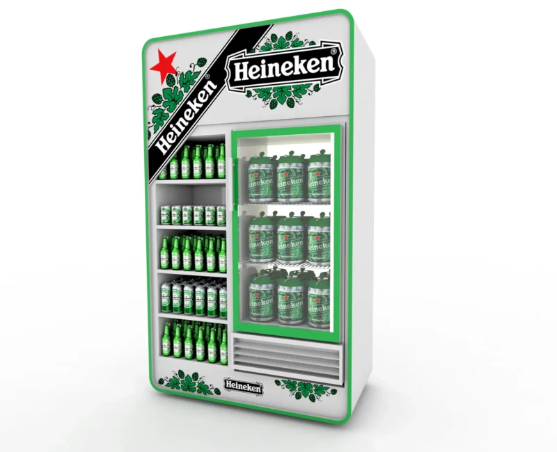 Heineken · vitrine réfrigérée de mise en avant