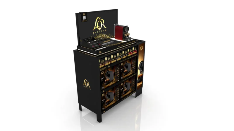 L'Or Barista · meuble comptoir de démonstration