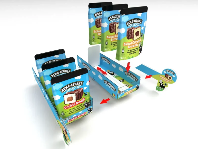 Ben & Jerry's · box de présentation Cookie Dough et Salted Caramel