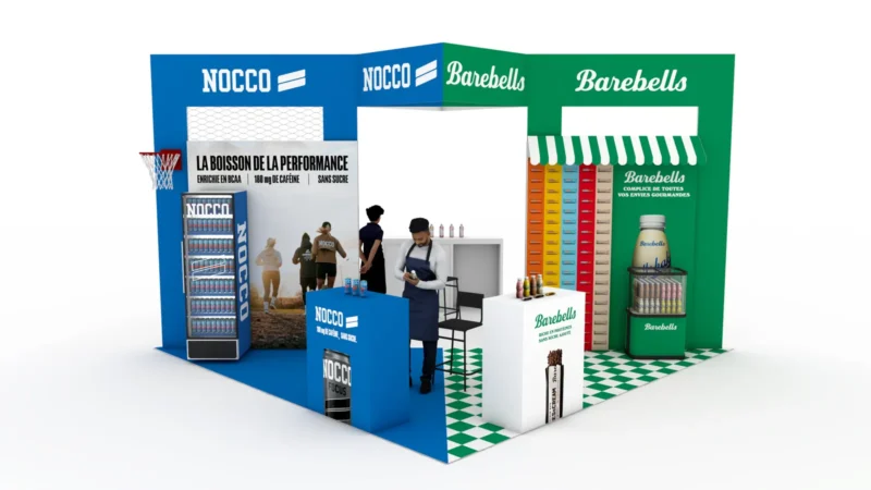 NOCCO et Barebells · stand La boisson de la performance