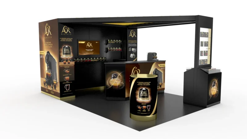 L'Or · shop in shop avec présentation XXL